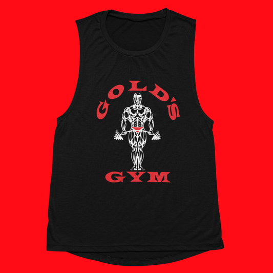 Gold's Gym Retro Sleeveless Gym Vest (Black)