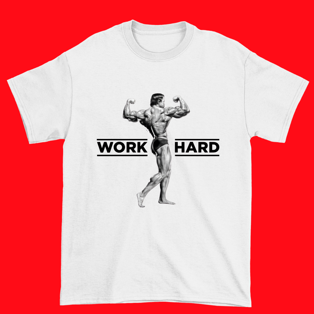 Work Hard Arnold T-shirt (White)