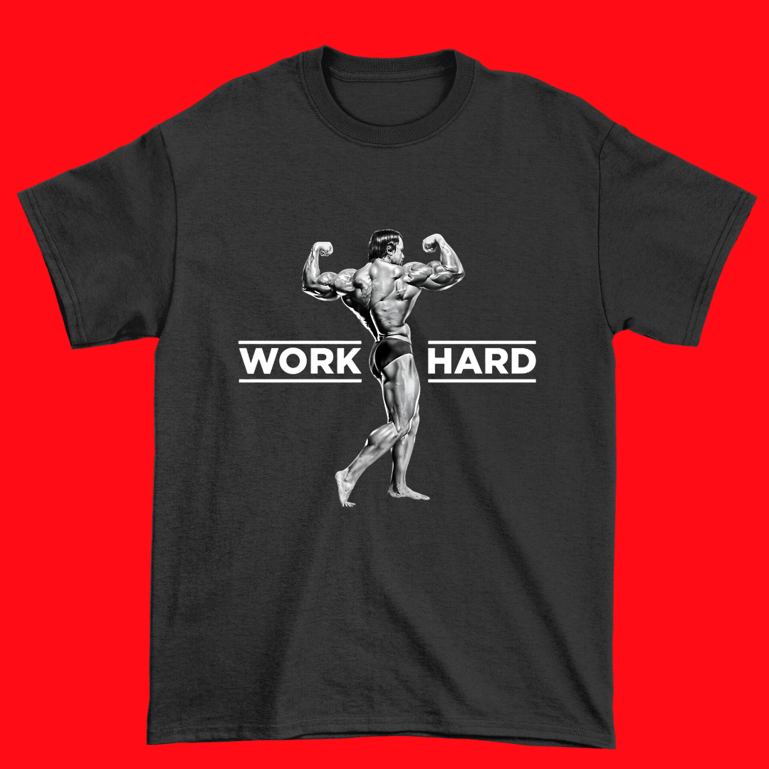 Work Hard Arnold T-shirt (Black)