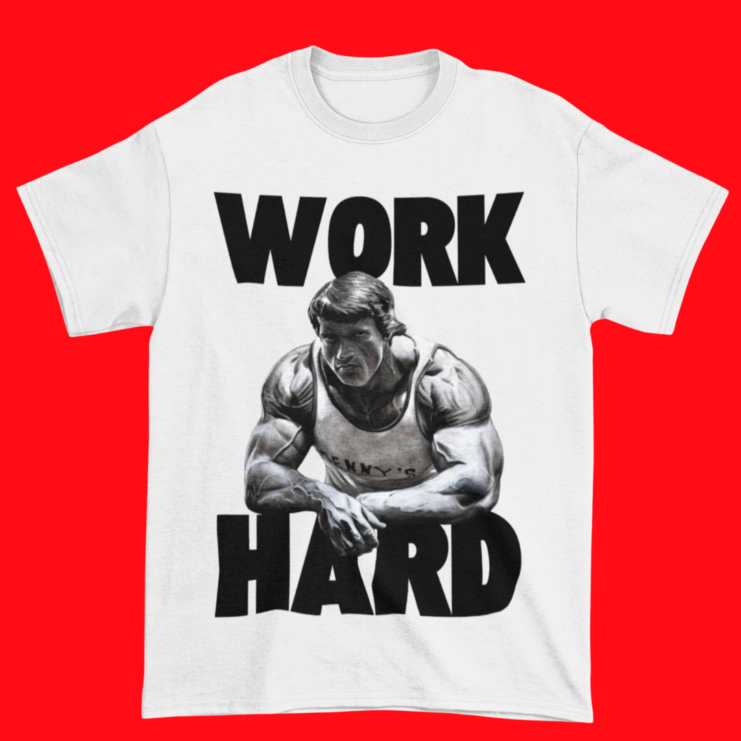 Work Hard Arnold T-shirt (White)