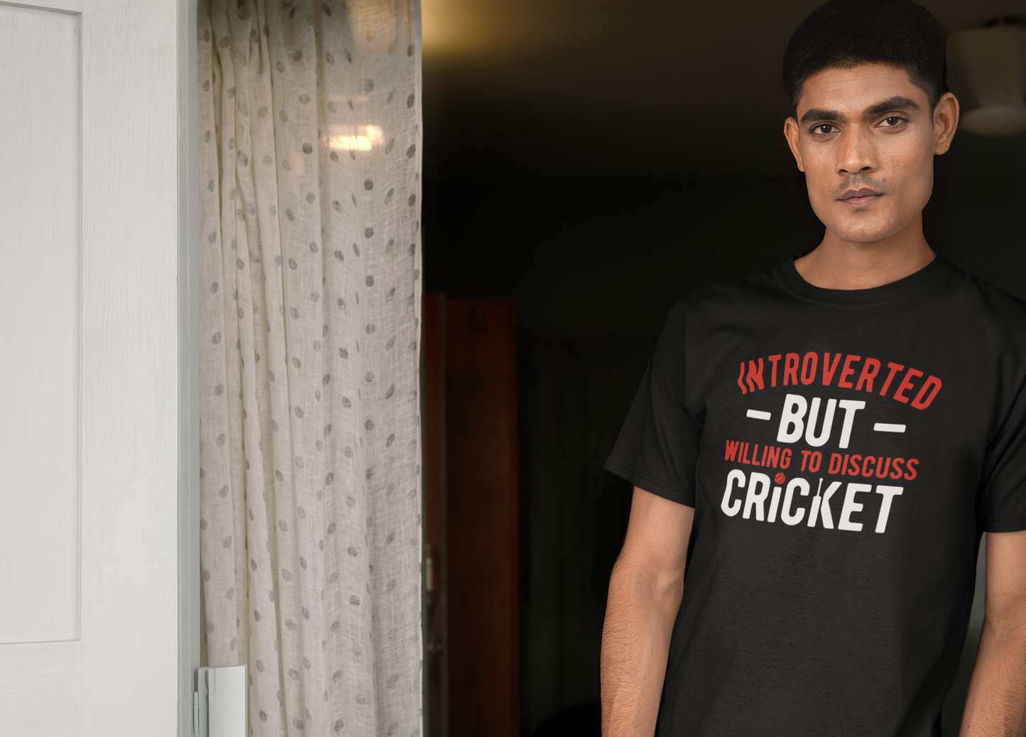 Introverted, But Willing To Discuss Cricket T-shirt