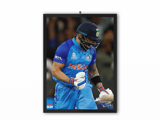 Virat Kohli "82 Not Out" Poster #2 (A4 Framed)